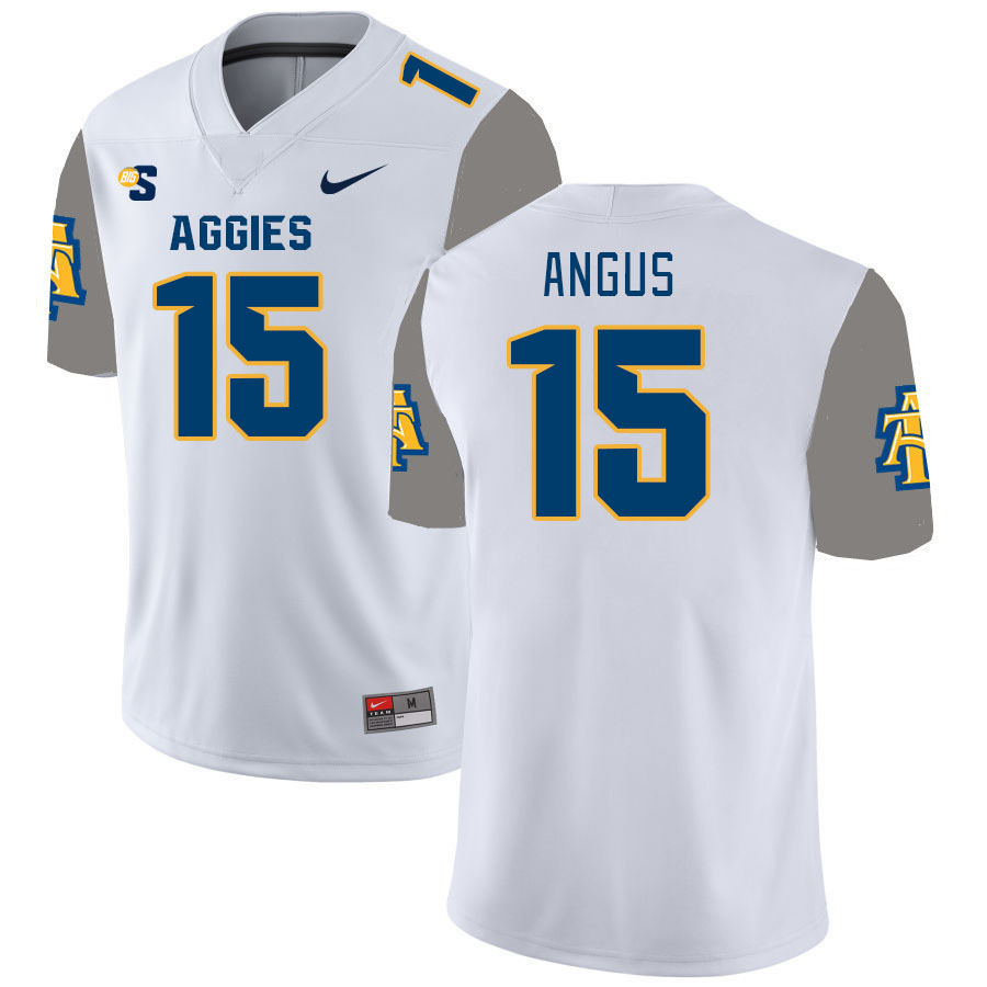 Men-Youth #15 Alex Angus North Carolina A&T Aggies 2023 College Football Jerseys Stitched-White